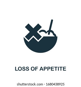 Loss Of Appetite icon. Simple illustration from coronavirus collection. Creative Loss Of Appetite icon for web design, templates, infographics and more