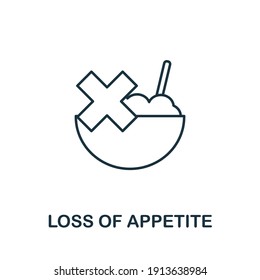 Loss Of Appetite icon. Simple illustration from coronavirus collection. Creative Loss Of Appetite icon for web design, templates, infographics and more