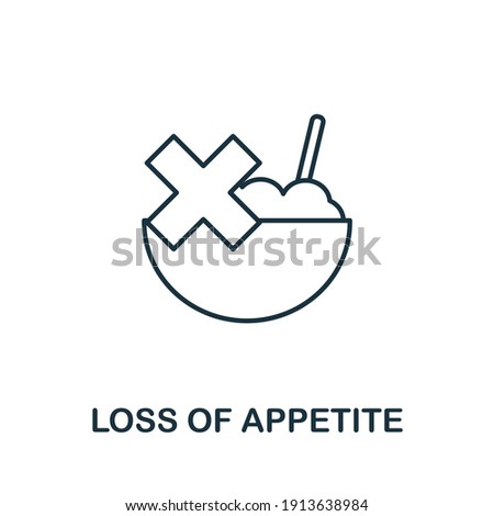 Loss Of Appetite icon. Simple illustration from coronavirus collection. Creative Loss Of Appetite icon for web design, templates, infographics and more