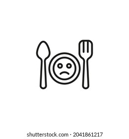 Loss Of Appetite Icon In Vector. Logotype