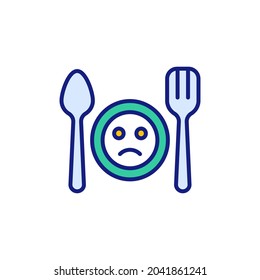 Loss Of Appetite Icon In Vector. Logotype