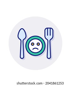 Loss Of Appetite Icon In Vector. Logotype