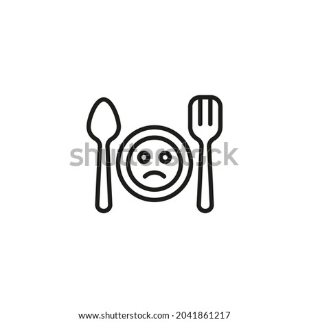 Loss of Appetite icon in vector. Logotype