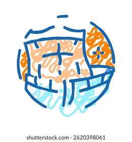 loss of appetite weight loss disease symptom doodle icon sketch vector. loss of appetite weight loss disease symptom sign. isolated symbol illustration