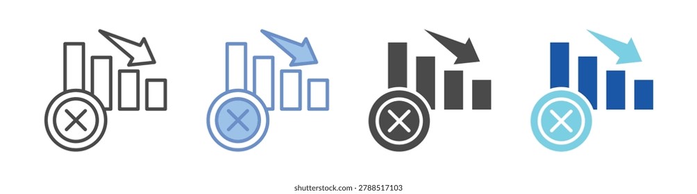 Loss Aversion Icon Set With Multiple Styles Vector Illustration