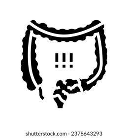 loss of bowel control disease symptom glyph icon vector. loss of bowel control disease symptom sign. isolated symbol illustration