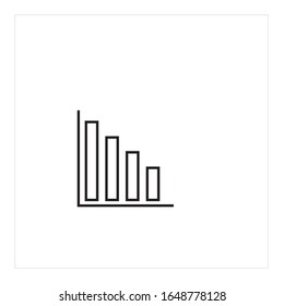 loss chart diagram vector icon for business
