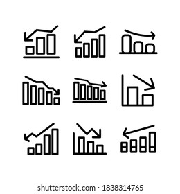 loss chart icon or logo isolated sign symbol vector illustration - Collection of high quality black style vector icons
