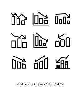 loss chart icon or logo isolated sign symbol vector illustration - Collection of high quality black style vector icons
