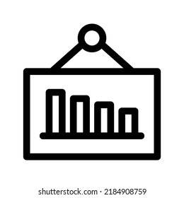 icono de gráfico de pérdida o logotipo símbolo de signo aislado ilustración vectorial - iconos vectoriales de estilo negro de alta calidad
