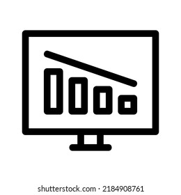 loss chart icon or logo isolated sign symbol vector illustration - high quality black style vector icons
