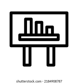 Symbol für Verlustdiagramme oder Logo einzeln auf Zeichensymbolen, Vektorgrafik - hochwertige Vektorsymbole in schwarzem Stil
