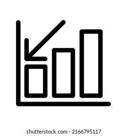 Ilustración de diseño del símbolo del vector de gráfico de pérdida