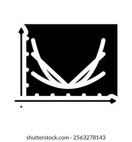 loss function chart machine learning glyph icon vector. loss function chart machine learning sign. isolated symbol illustration