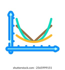 loss function chart machine learning color icon vector. loss function chart machine learning sign. isolated symbol illustration