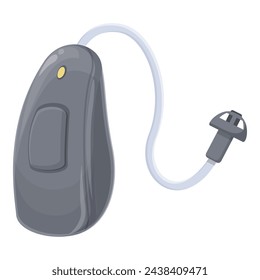 Loss hear equipment icon cartoon vector. Hearing aid. Noisy level outside