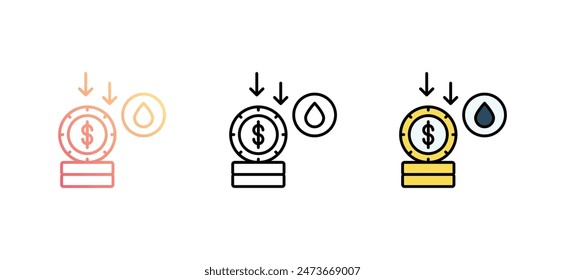 Loss icon design with white background stock illustration