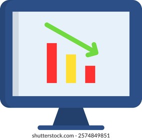 Loss Icon Flat Vector Illustration