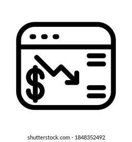 Loss icon or logo isolated sign symbol vector illustration - high quality black style vector icons
