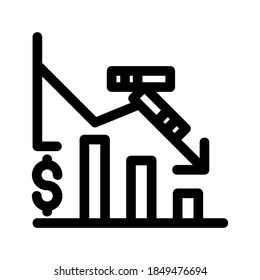 Loss icon or logo isolated sign symbol vector illustration - high quality black style vector icons
