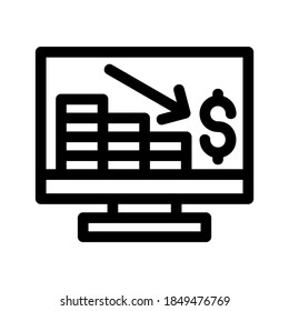 Loss icon or logo isolated sign symbol vector illustration - high quality black style vector icons
