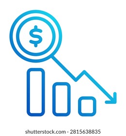 Loss Icon - Outline Gradient Icons For Business And Enterprise