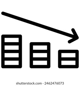 loss icon with outline style