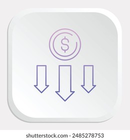 Verlust-Symbol - Darstellung von finanziellen Rückschlägen, Rückgängen und negativen Ergebnissen im Geschäft