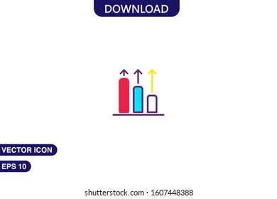 Loss icon in trendy flat style isolated on white background vector illustration
