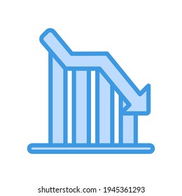 Verlieren Sie das Symbol im blauen Stil über Marketing und Wachstum für alle Projekte, nutzen Sie die Website Mobile App Präsentation