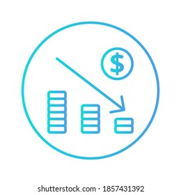 loss icon vector illustration. loss icon gradient design.
