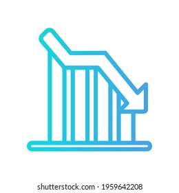 Loss icon vector illustration in gradient style about marketing and growth for any projects, use for website mobile app presentation