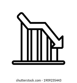 Loss icon vector illustration in line style about marketing and growth for any projects, use for website mobile app presentation