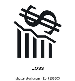 Loss icon vector isolated on white background for your web and mobile app design, Loss logo concept