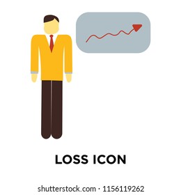 Loss icon vector isolated on white background, Loss transparent sign