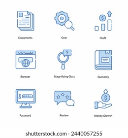 Iconos de pérdida establecidos en 4 ilustración vectorial de estilo diferente