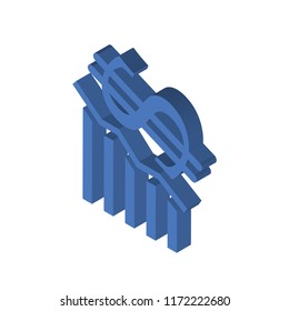 Loss isometric left top view 3D icon