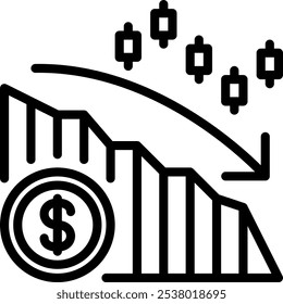 loss pictogram vector icon illustration