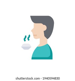 Loss Of Smel Flat Icon Vector Illustration 