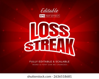 loss streak gaming text effect. bankruptcy game	