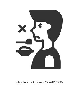 Loss Of Taste  Icon Vector Illustration 