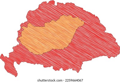 La pérdida de territorio del reino húngaro después de la Primera Guerra Mundial, Trianon, Hungría mapa