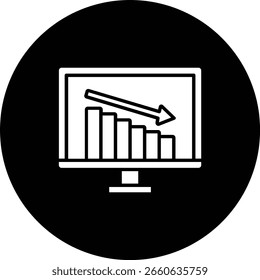 Vektorsymbol für Verlust. Kann für Druck-, Mobil- und Web-Anwendungen verwendet werden.