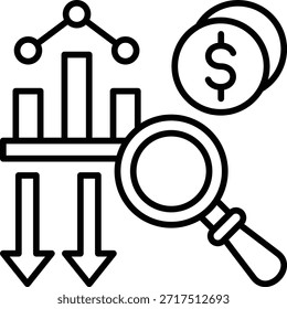 Icono de pérdida de Vector. Se puede utilizar para aplicaciones de impresión, móviles y de Web.
