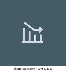 Loss vector icon. Loss concept stroke symbol design. Thin graphic elements vector illustration, outline pattern for your web site design, logo, UI. EPS 10.