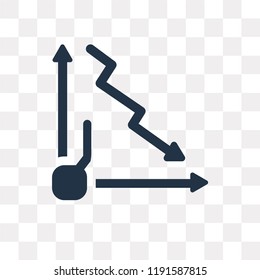 Loss vector icon isolated on transparent background, Loss transparency concept can be used web and mobile