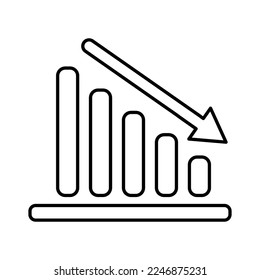 Icono del vector de pérdida en estilo de línea
