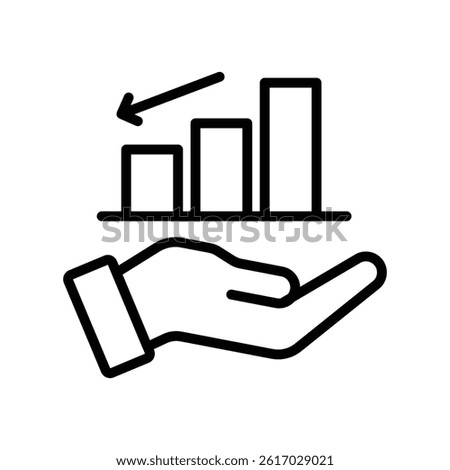 Loss Vector outline icon. Eps10 file 