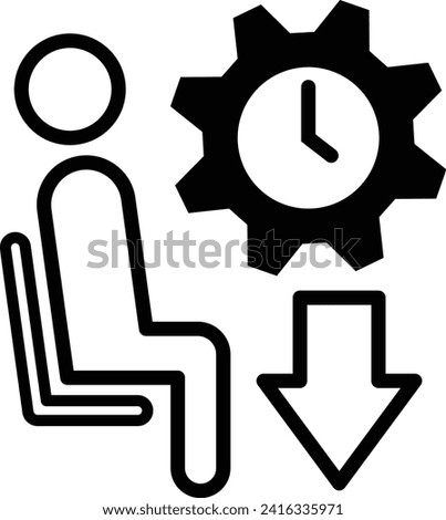loss from waiting icon waiting time vector cost of lost sign