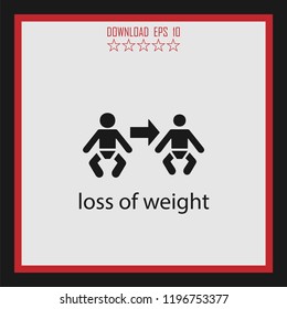 loss of weight  vector icon